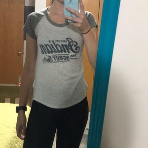 Lucky Brand Gray scoop neck tee